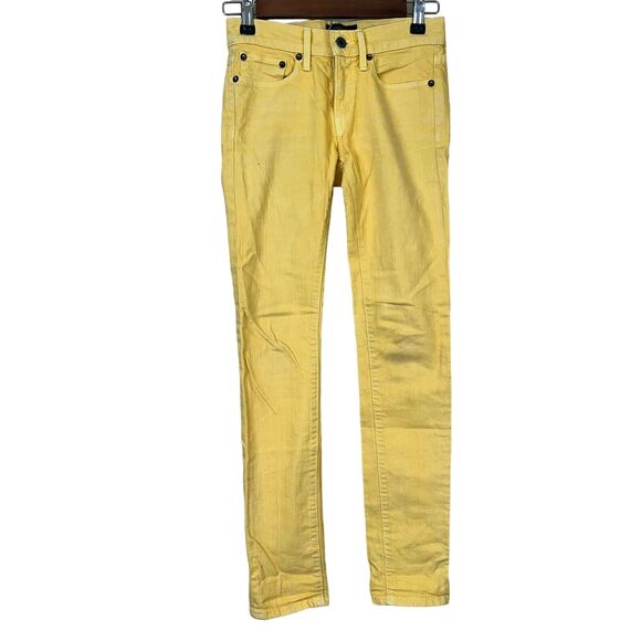 Ralph Lauren Rugby Womens Sz 24 Bright Yellow Super Skinny Jeans - Picture 1 of 5